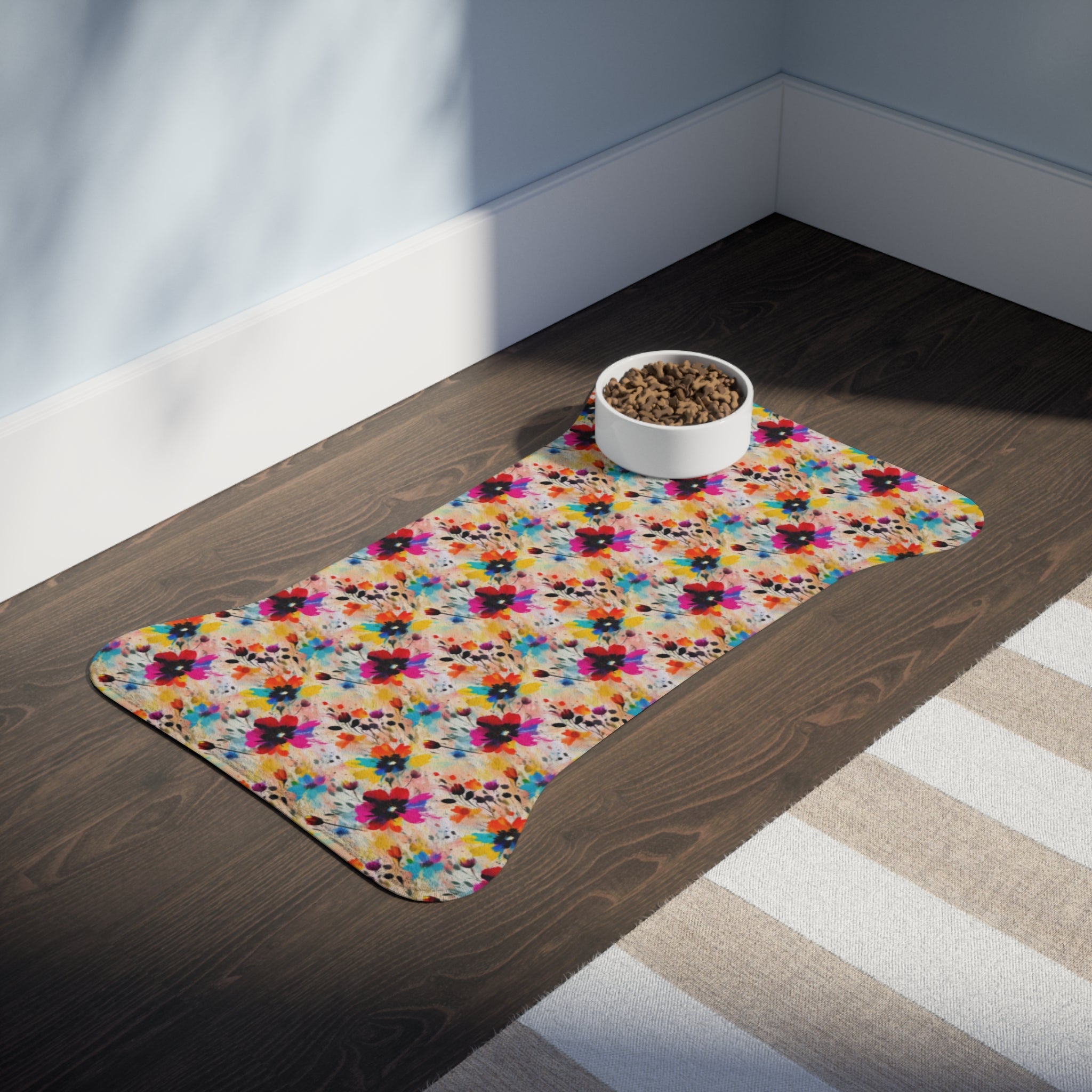Wildflower Confetti in Watercolor Bloom - Pet Feeding Mat Pet Ze