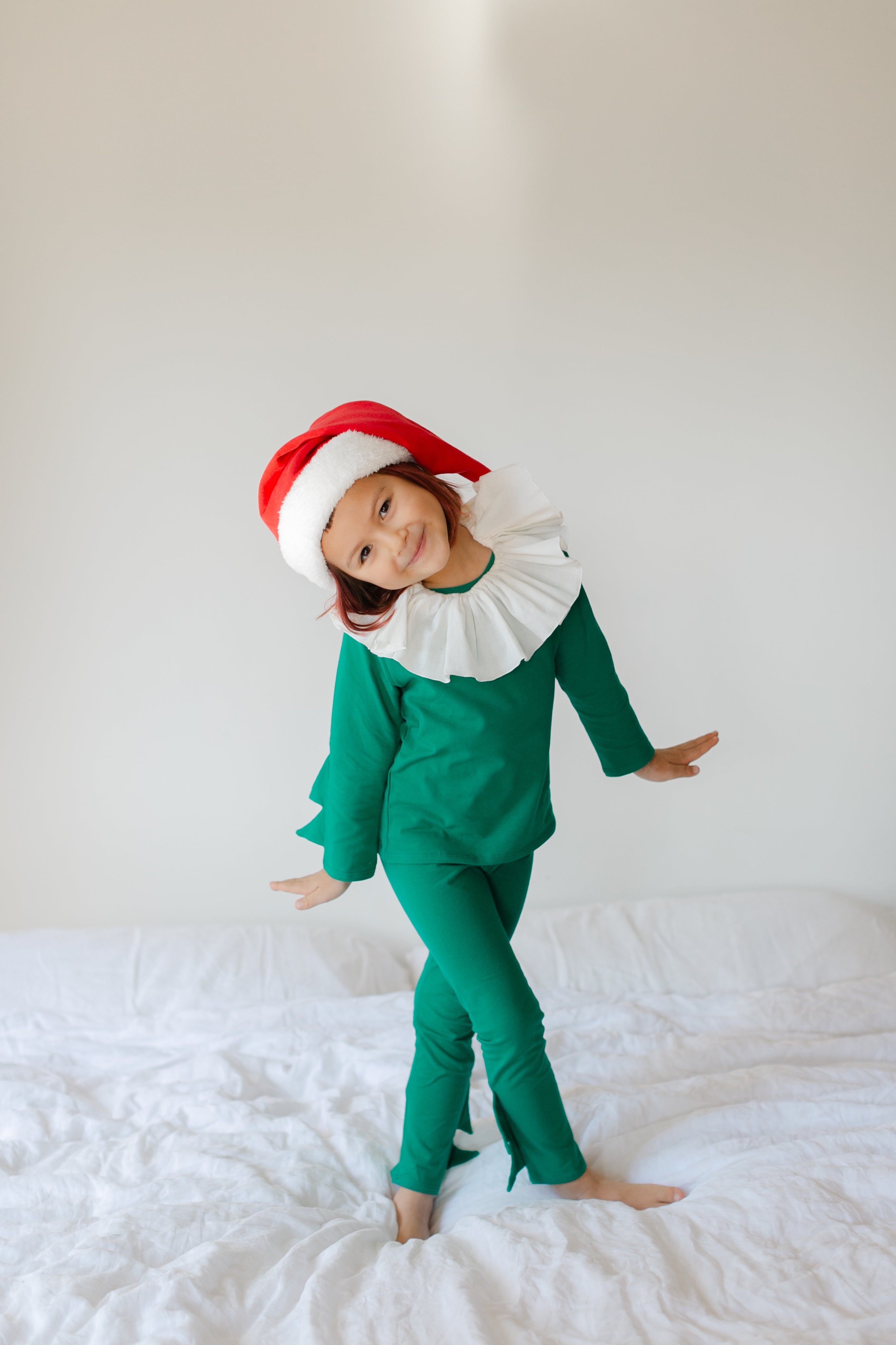 Green Holiday Elf Pajama Costume