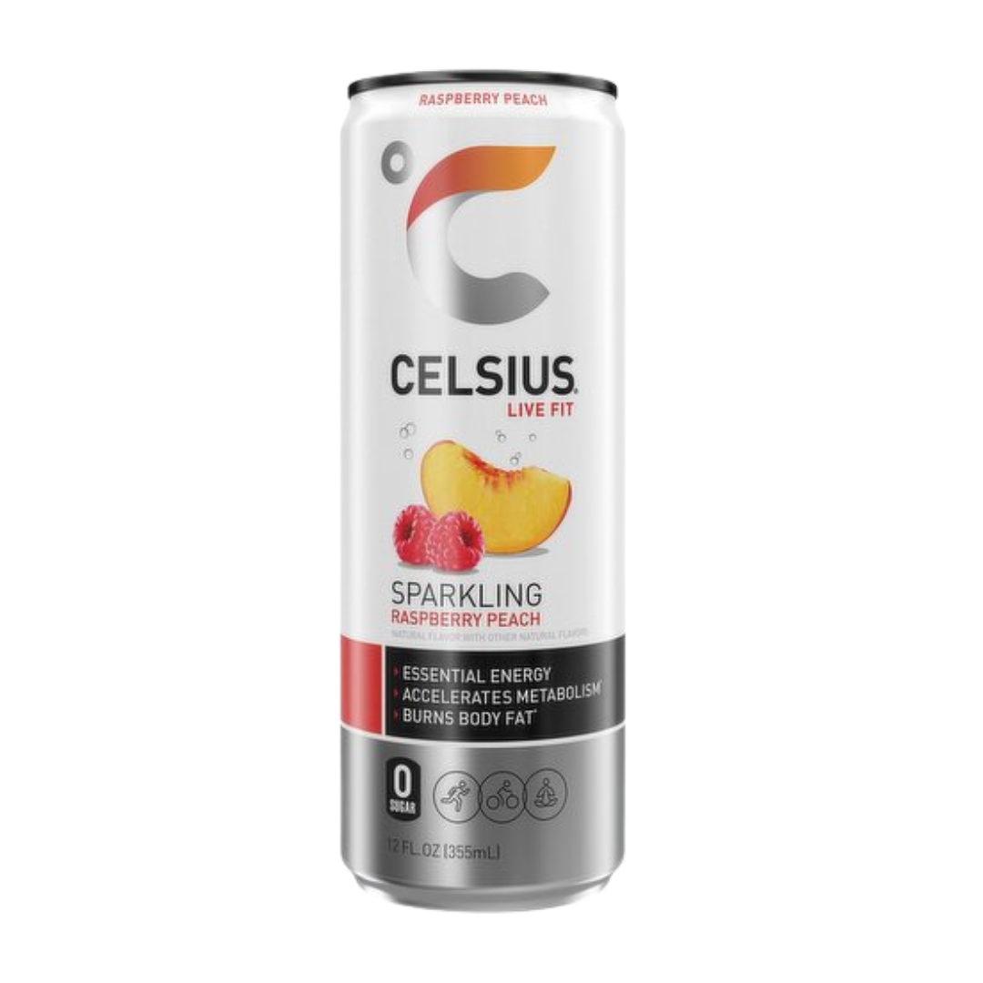Celsius Sparkling Raspberry Peach Energy Drink (12oz)