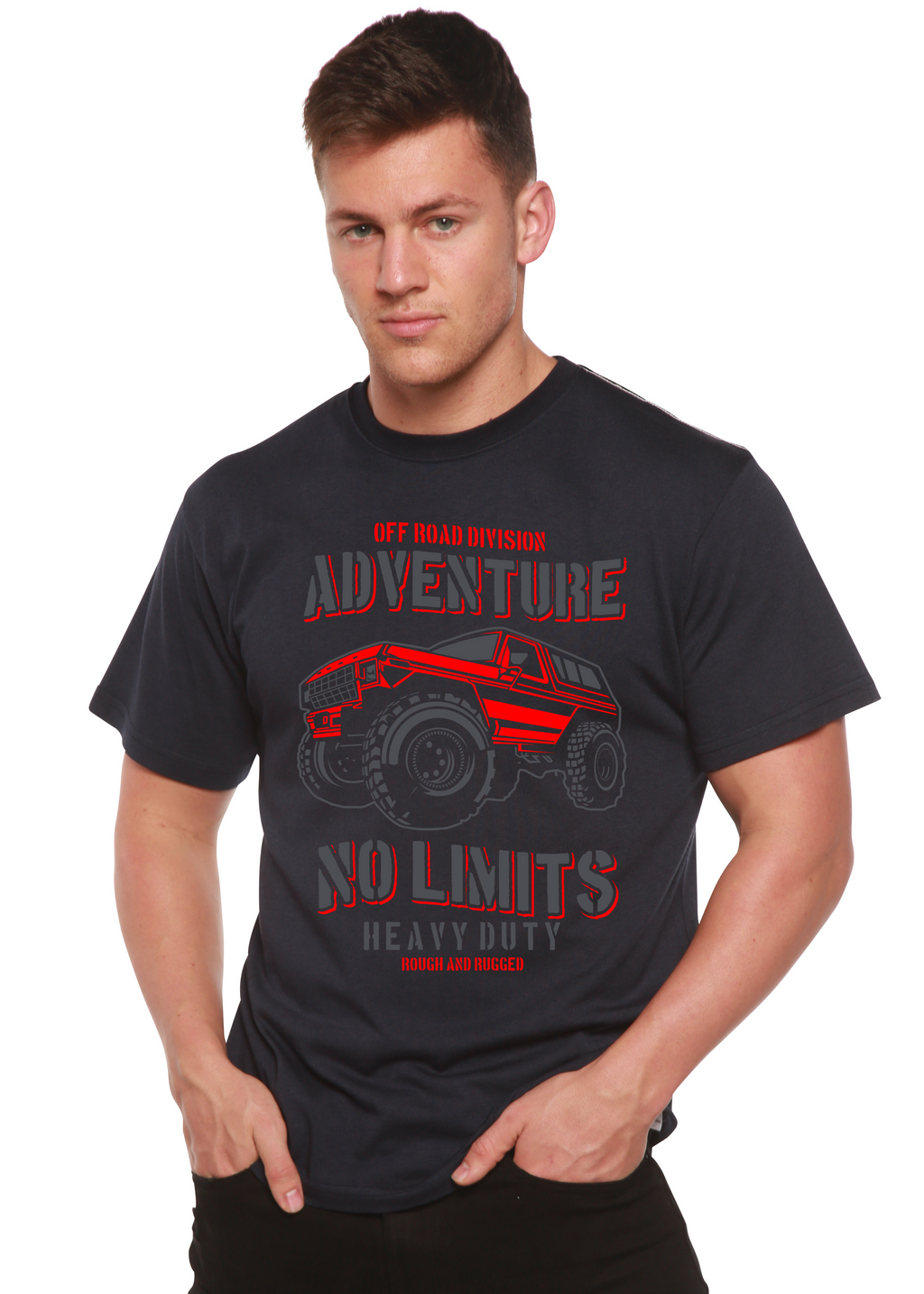 No Limits Spun Bamboo® Men's Bamboo Viscose/Organic Cotton Short Sleeve Graphic T-Shirt