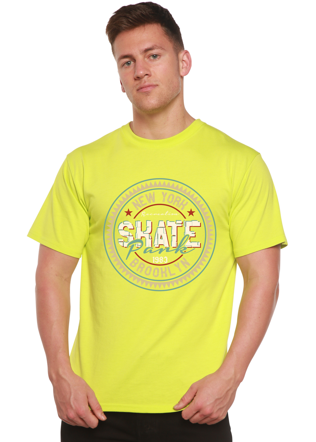 New York Skate Pank Men's Bamboo Viscose/Organic Cotton Short Sleeve Graphic T-Shirt