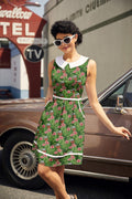 Flowers Collared Dress