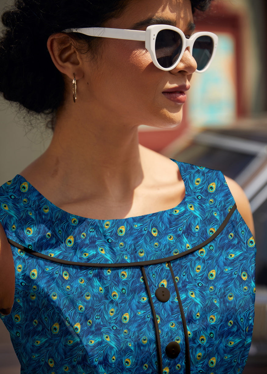 Elizabeth Dress in Peacock - XL only