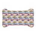 Watercolor Horizon Stripes in Dusk and Seafoam - Pet Feeding Mat Pet Ze