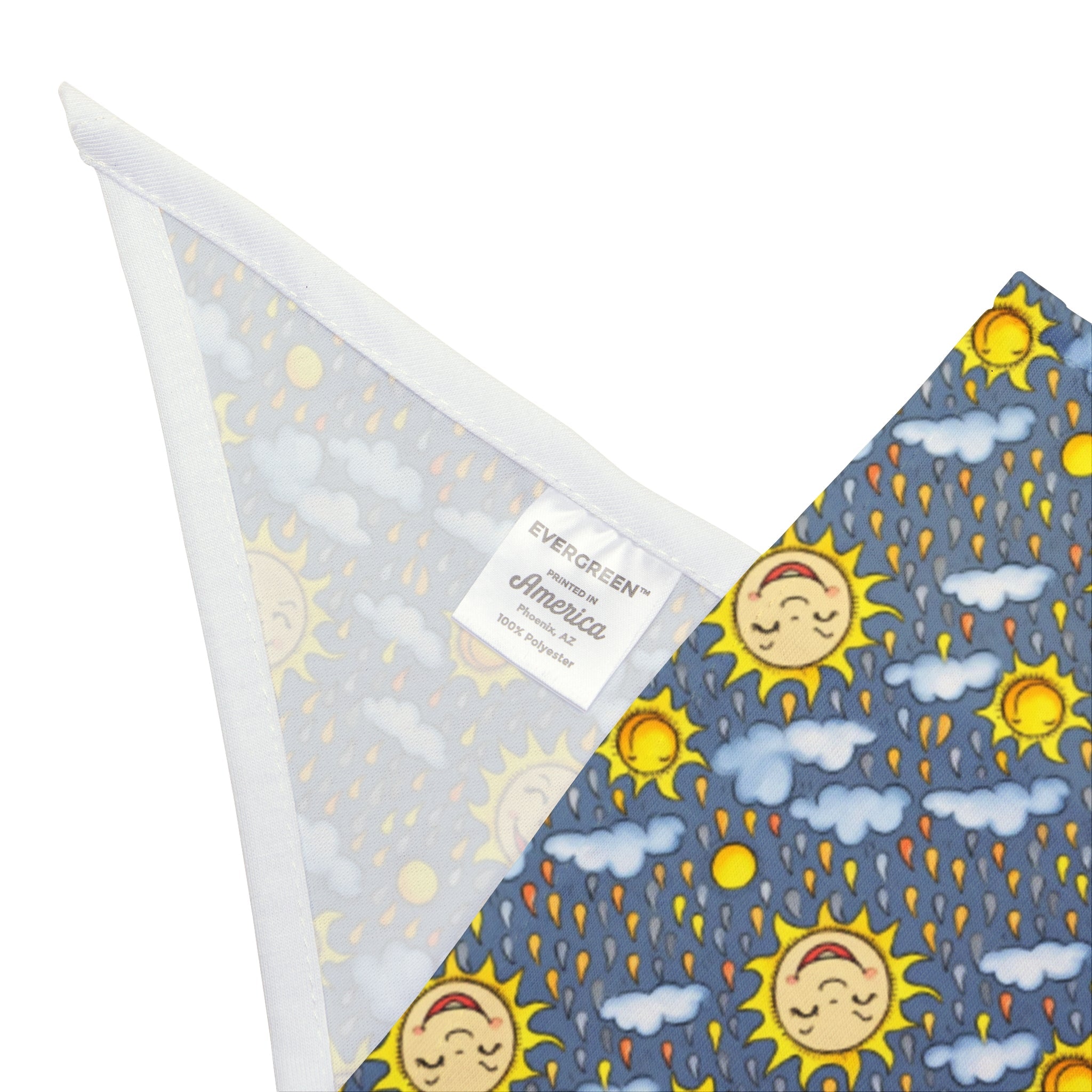 Smiling Suns in a Rainy Sky Pattern - Pet Bandana Pet Zen