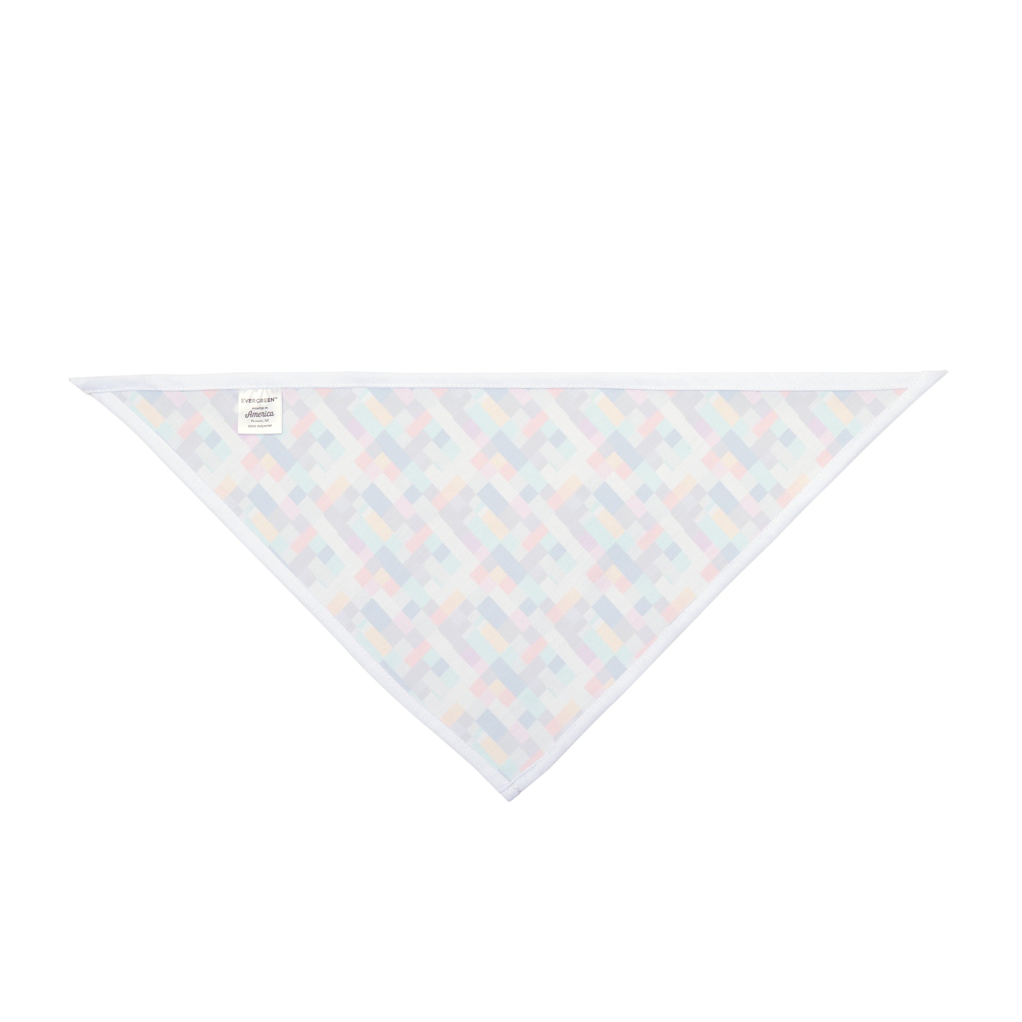 Pastel Pixel Weave in Diagonal Harmony - Pet Bandana Pet Zen