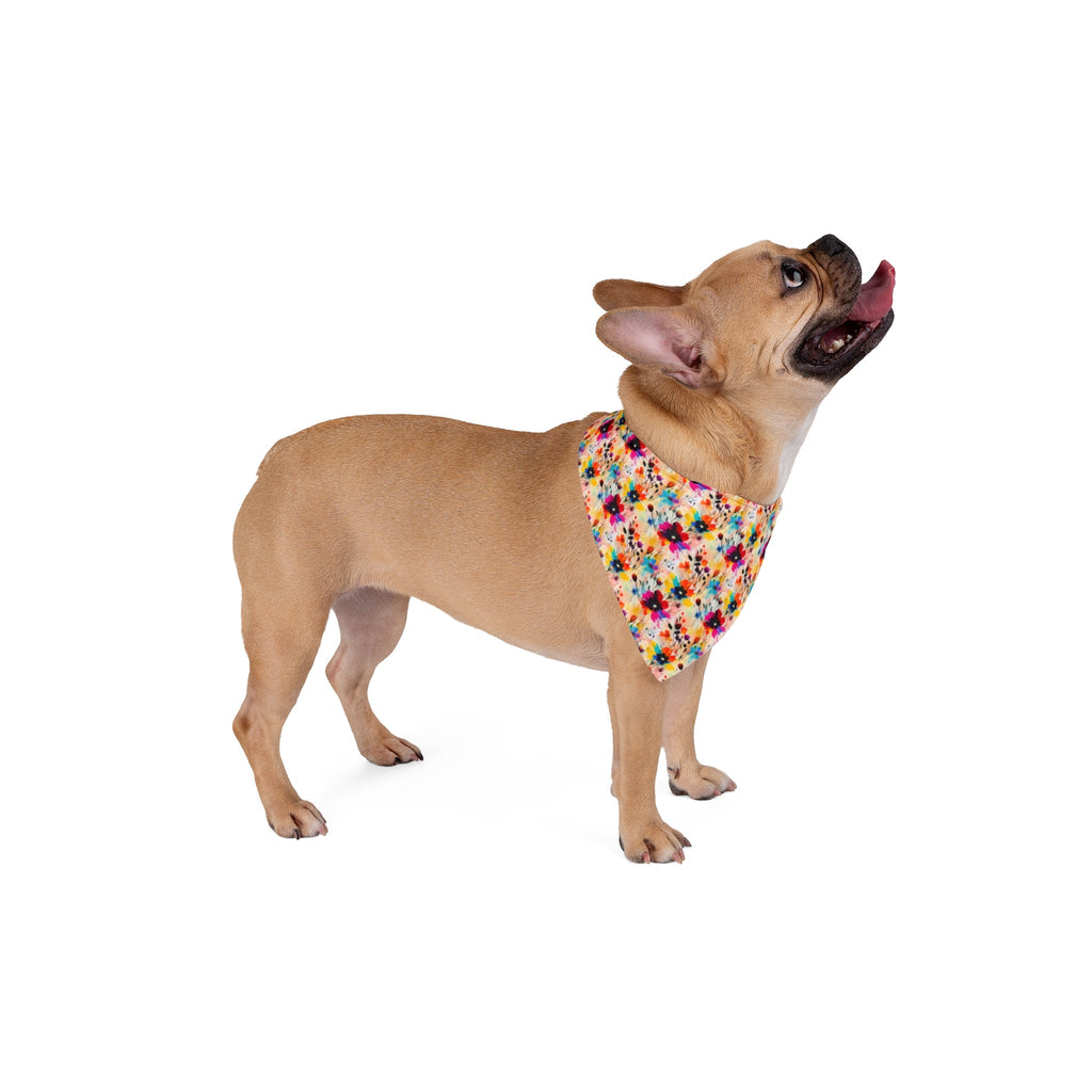 Wildflower Confetti in Watercolor Bloom - Pet Bandana Pet Zen