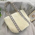 Handwoven Straw Tote – Elegant Women’s Casual Woven Bag, Commuter Travel Shoulder Purse