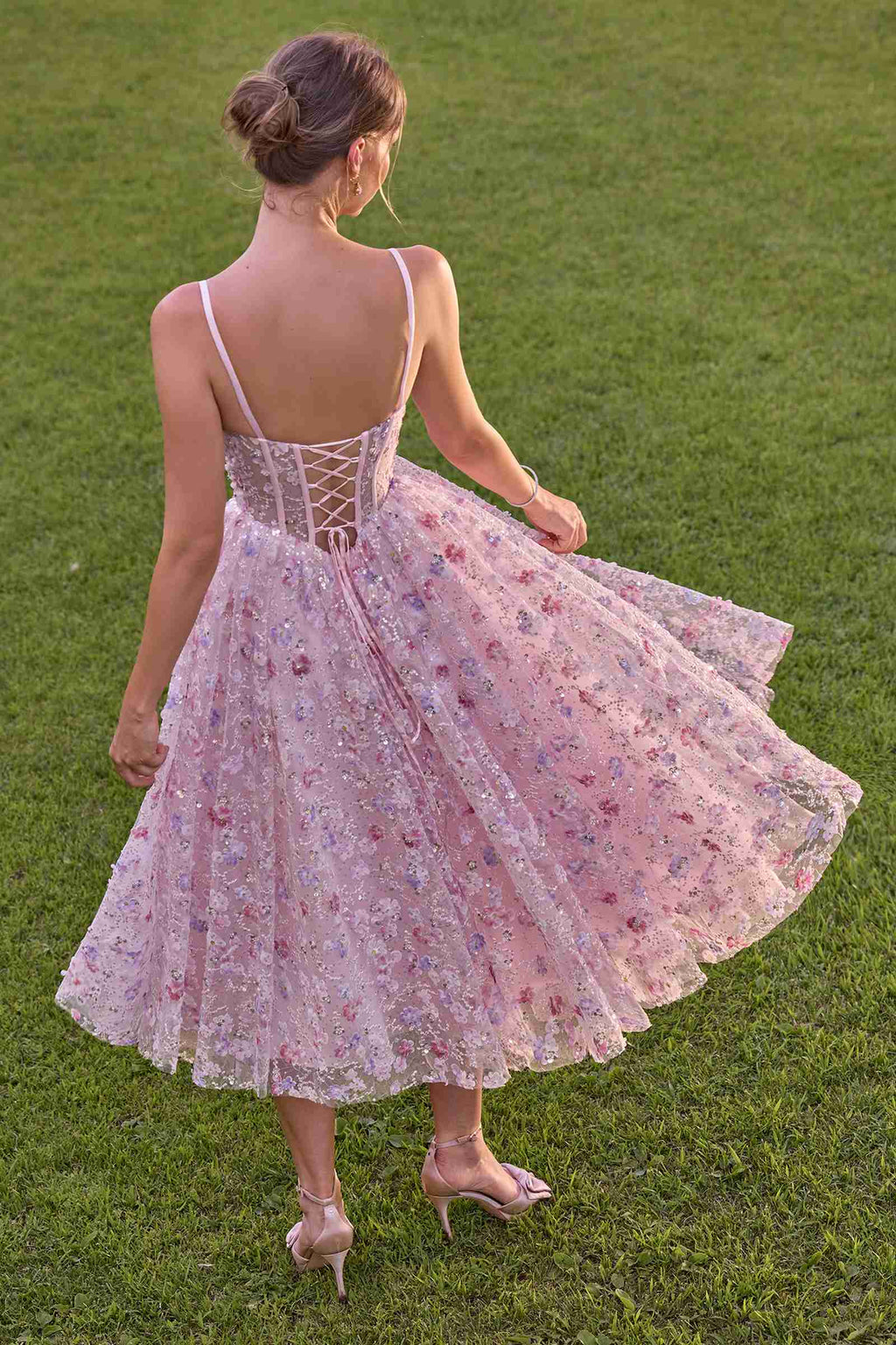 Andrea & Leo A1523 A-Line Tea Length Tea Party Dress