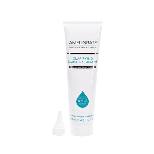 AMELIORATE clarifying scalp exfoliant tube, 4.2 fl oz, white