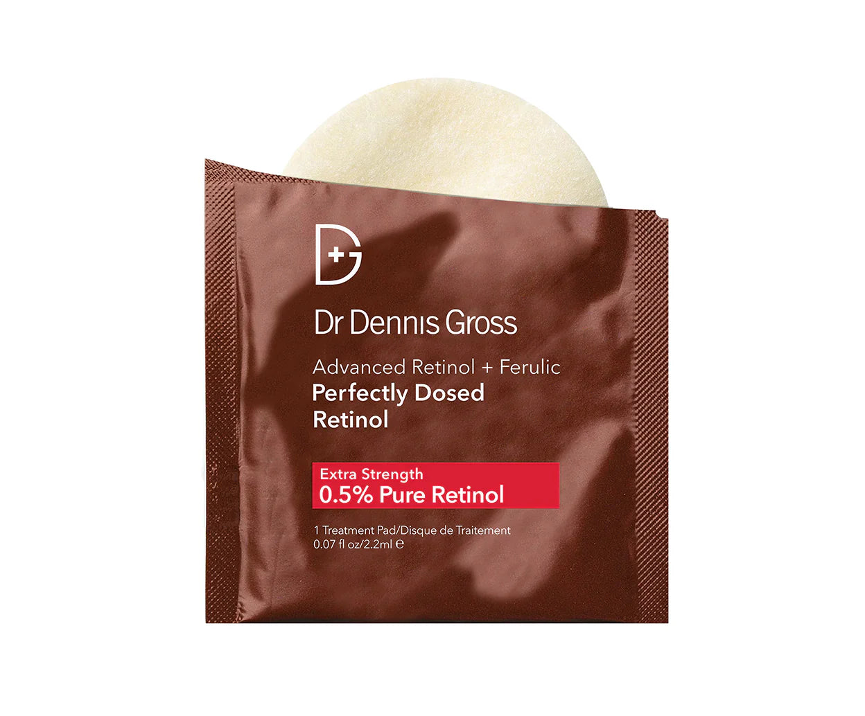 Dr. Dennis Gross retinol treatment packet, brown foil sachet, extra strength 0.5%