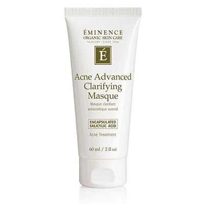 EMINENCE Acne Advanced Clarifying Masque tube, white with gold label