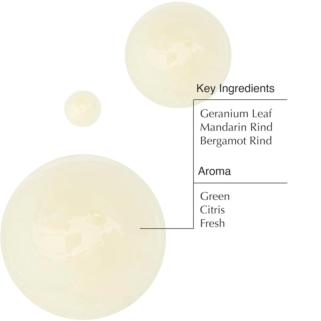 Pale cream gel texture circles with soft droplet, body cleanser style