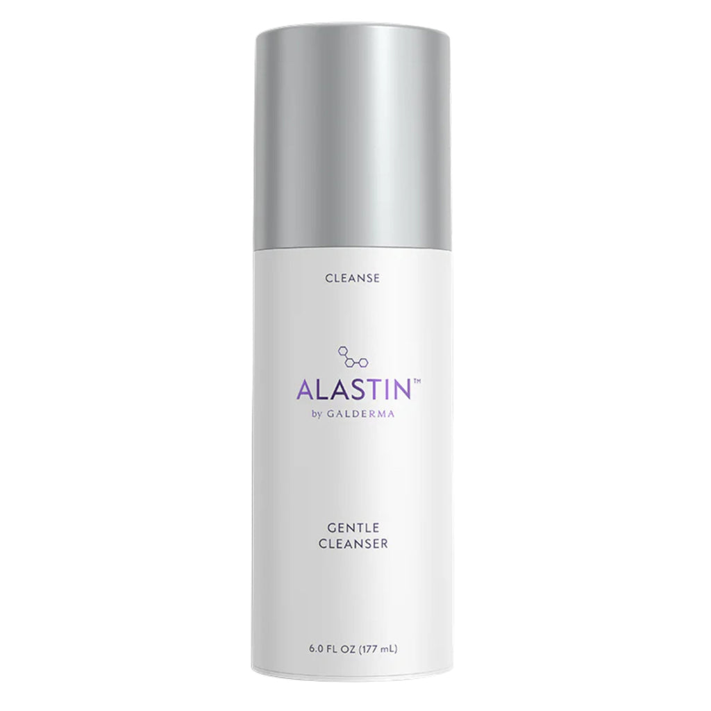 Alastin Gentle Cleanser bottle, silver cap and white label, 6 oz