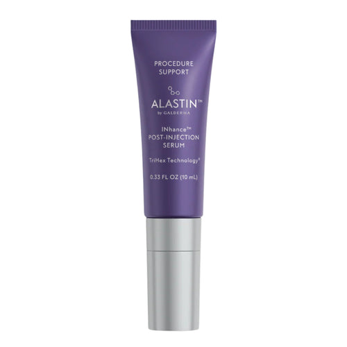 Alastin post-injection serum tube, purple cap, silver base, 0.33 fl oz