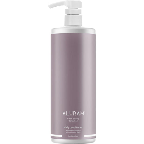 Aluram daily conditioner bottle with dispensing pump, mauve-purple, 12 fl oz