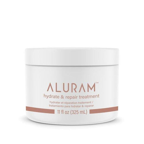 Aluram hydrate & repair treatment jar, white with brown label, 11 fl oz (325 mL)
