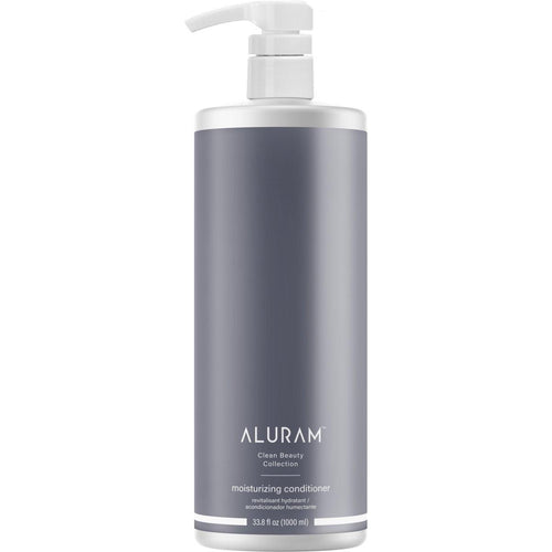 Moisturizing conditioner bottle with white pump dispenser, dark gray
