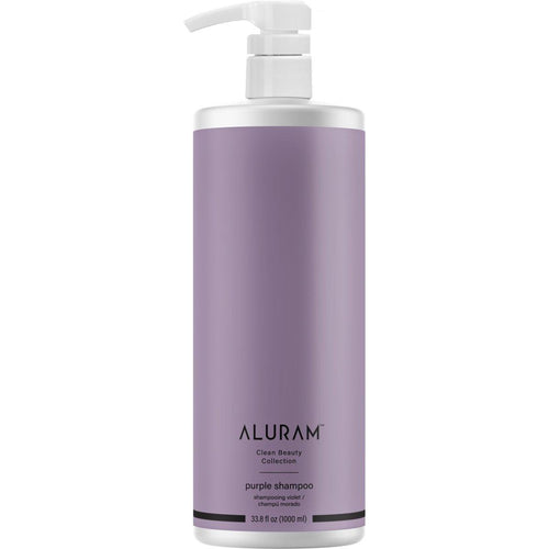 Purple shampoo bottle with pump, 33.8 fl oz (1000 ml)