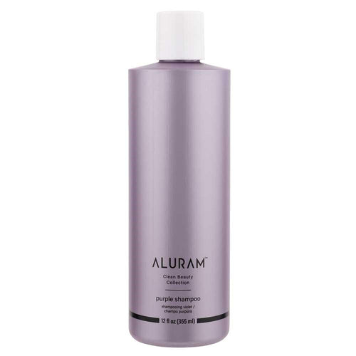 Aluram purple shampoo bottle, 12 fl oz (355 ml), screw cap