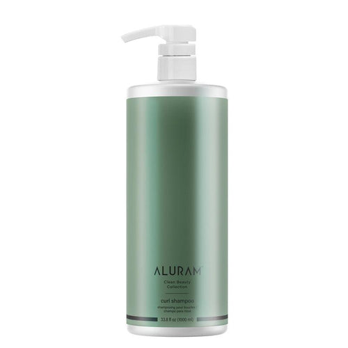 Aluram Curl Shampoo, green bottle with white pump, 33.8 fl oz (1000 ml)
