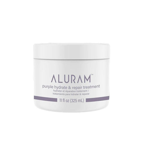 Aluram purple hydrate & repair treatment jar, white plastic with purple label