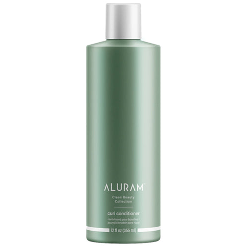 ALURAM curl conditioner bottle, 12oz, mint green plastic with silver cap