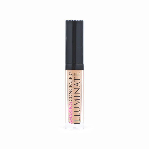 Concealer in dark beige, slim tube with doe-foot applicator and cap