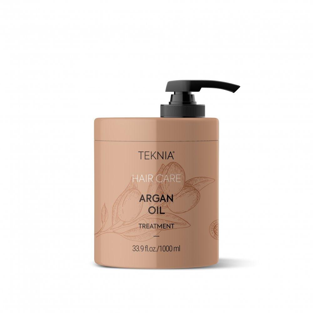 Lakme Argan Oil Treatment pump bottle, beige with black pump