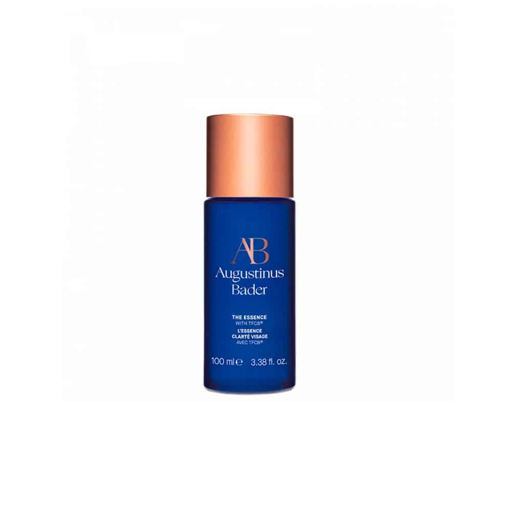 Augustinus Bader The Essence 100 ml bottle with blue label and orange cap