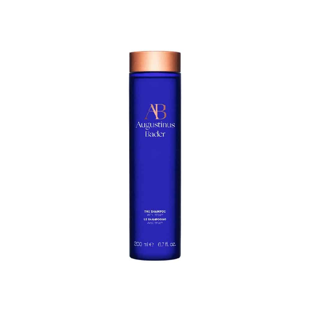 Augustinus Bader The Shampoo 200 mL bottle, dark blue with AB logo, gold cap