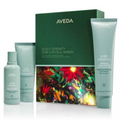 Scalp care gift set with teal tubes and bottles, Aveda Scalp Serenity