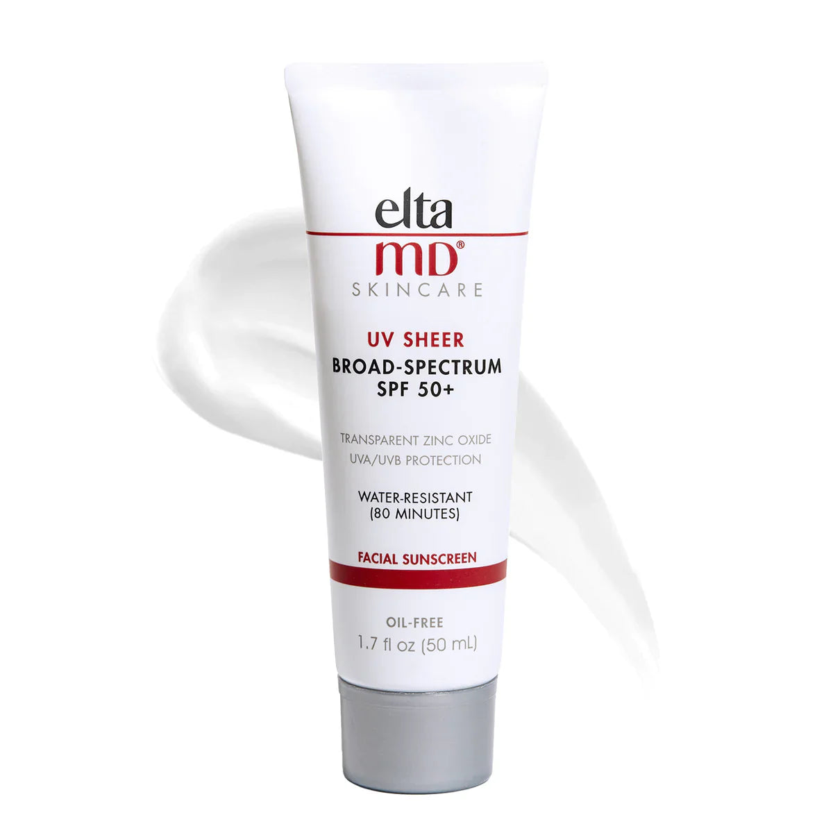 EltaMD UV Sheer sunscreen tube, SPF 50+ broad-spectrum, 1.7 oz, facial sunscreen