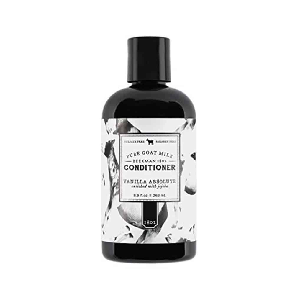 Beekman 1802 Vanilla Absolute Conditioner bottle, 8.9 oz, black cap, beige label