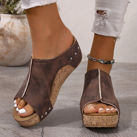 Salty Season Open Toe Wedge Sandals