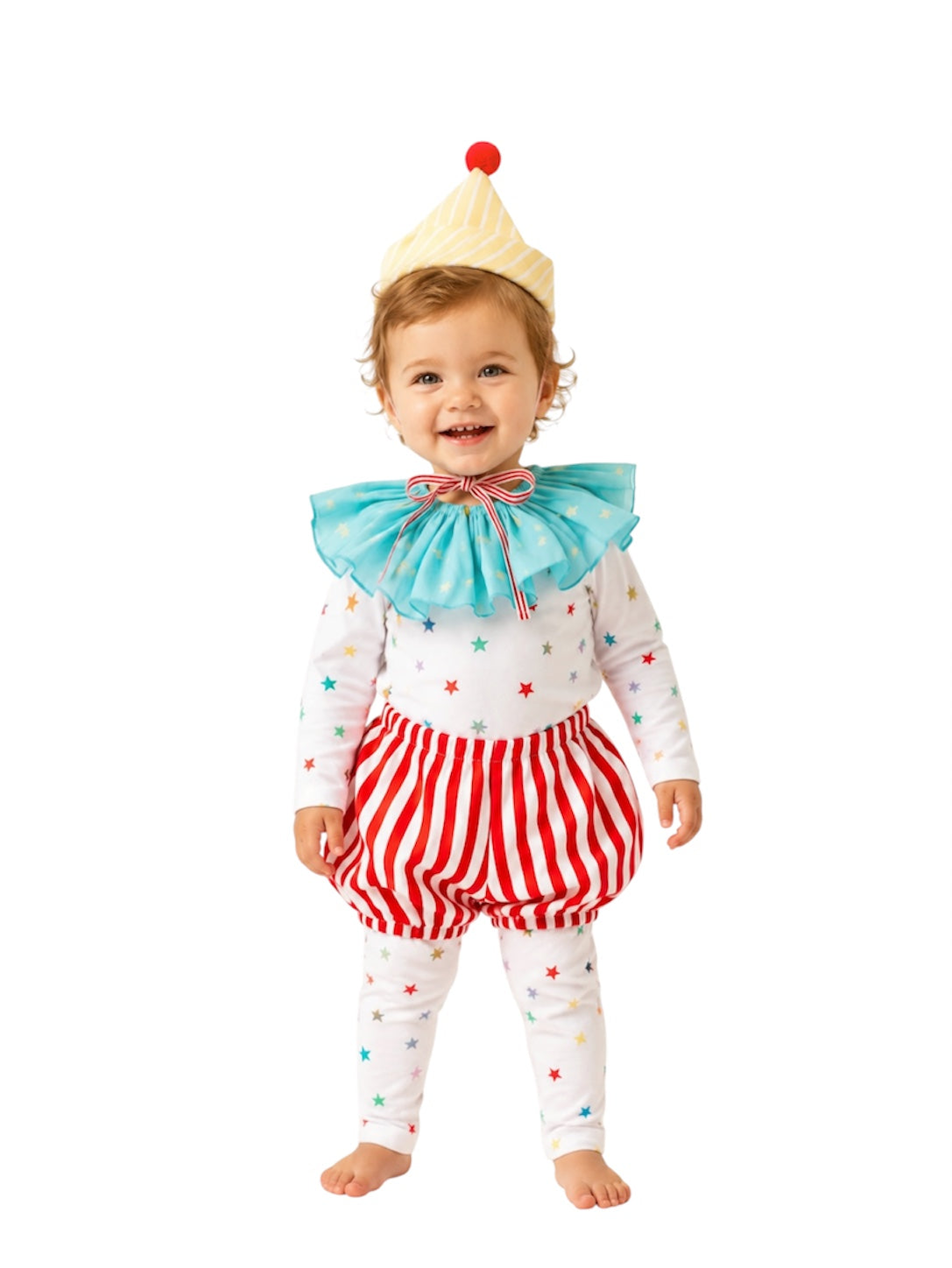 Rainbow Stars Clown Costume
