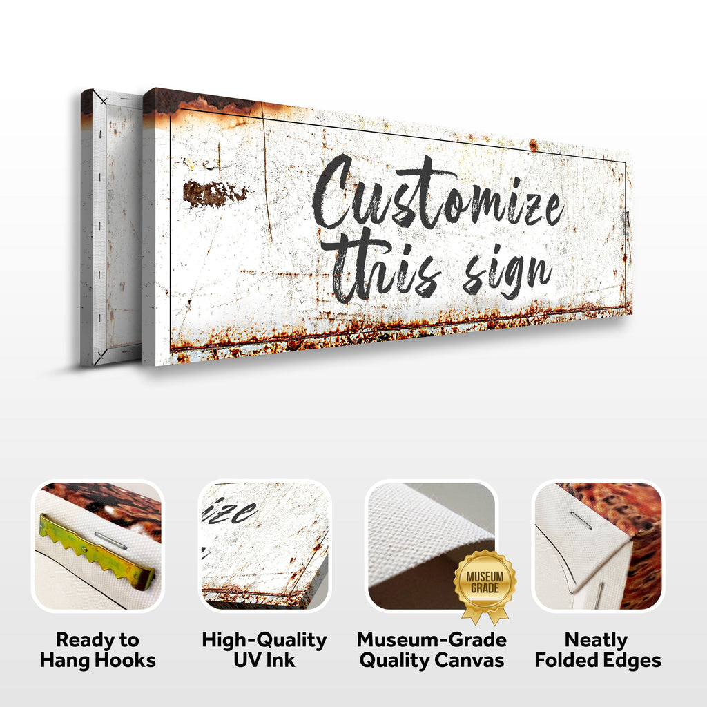 Custom Rustic Canvas Sign