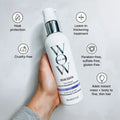 COLOR WOW Dream Cocktail leave-in thickening treatment bottle, white with silver pump