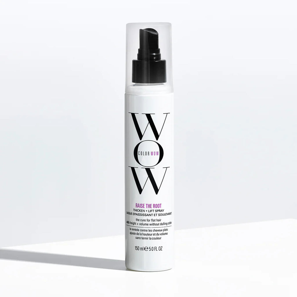 COLOR WOW Raise the Root thickening spray bottle, white with black pump