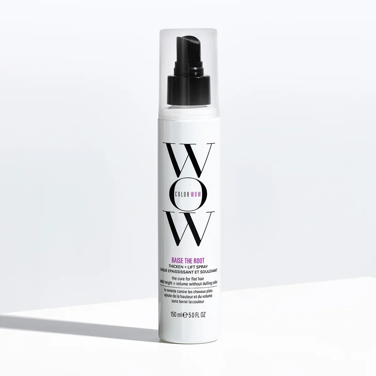 COLOR WOW Raise the Root thickening spray bottle, white with black pump