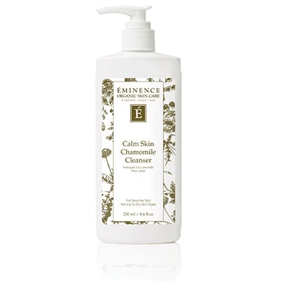 EMINENCE Calm Skin chamomile cleanser bottle with white pump and printed label