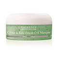 Green masque jar with white lid and Citrus & Kale label