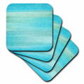 3dRose PS Beach - Abstract Aqua Sea beach theme art - Coasters (cst_152091)