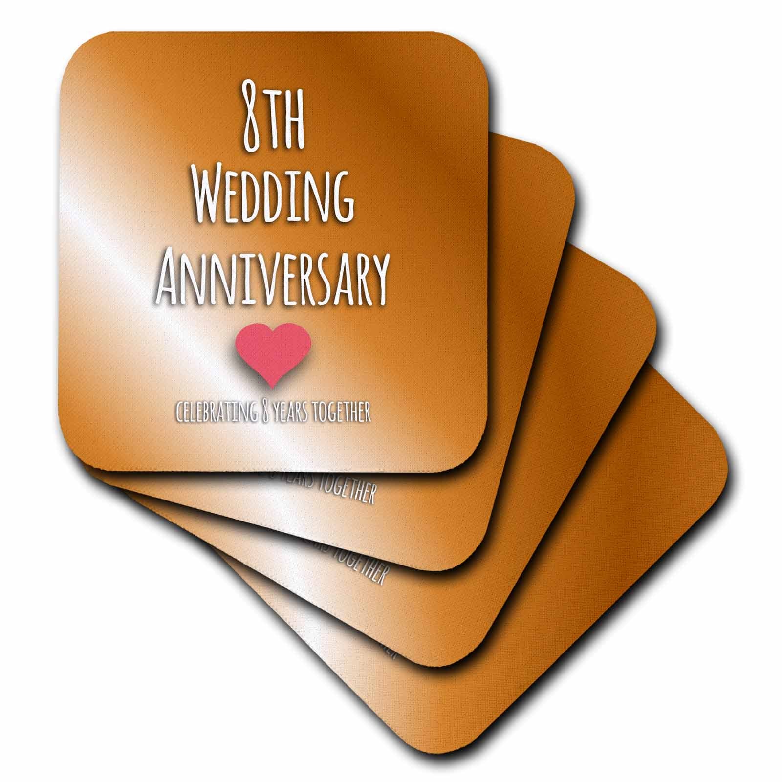Coasters - 8th Wedding Celebration - Bronze, 8 Years Together, Eighth Anniversaries Eight Yrs - InspirationzStore Occasions