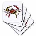 3dRose EvaDane - Signs - Maryland Crab Flag. - Coasters (cst_193242)