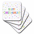 3dRose InspirationzStore Occasions - Happy Chrismakkah - joint Christmas and Hanukkah holiday blessing - Coasters (cst_202086)