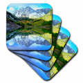 3dRose Danita Delimont - Mountains - USA, Colorado. Rocky Mountains, Maroon Bells reflect in Maroon Lake. - Coasters (cst_207843)