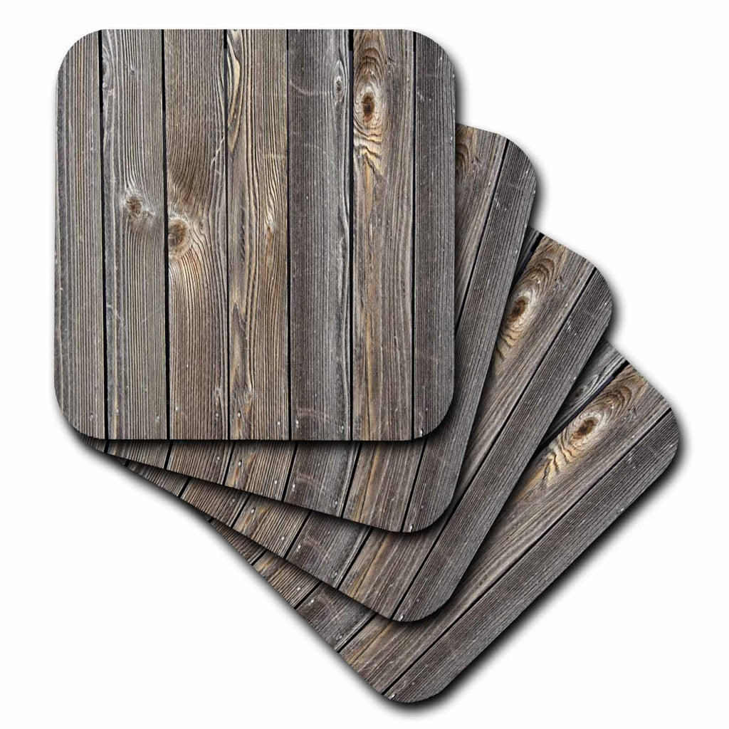 3dRose Florene - Textures III - Print of Old Weathered Wood - Coasters (cst_212647)