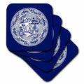 3dRose Russ Billington Designs - Willow Pattern in Delft Blue and White - Coasters