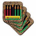 3dRose Beverly Turner Kwanzaa - Candles of Kwanzaa - Coasters (CST_26966)